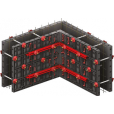 Елемент зовнішнього кута стінової пластикової опалубки 